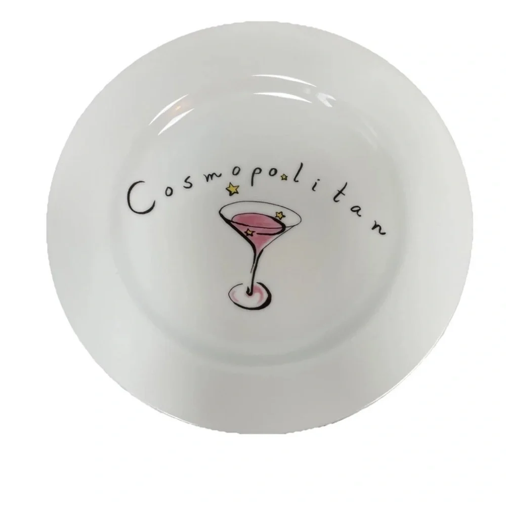 Pottery Barn Appetizer Hors D’oeuvres Plate Set Martini Cocktail Dinner Party